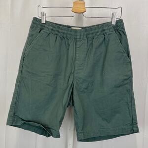 PACT Mens Organic Cotton Canvas Shorts Pull On Elastic Waist Green Size XL